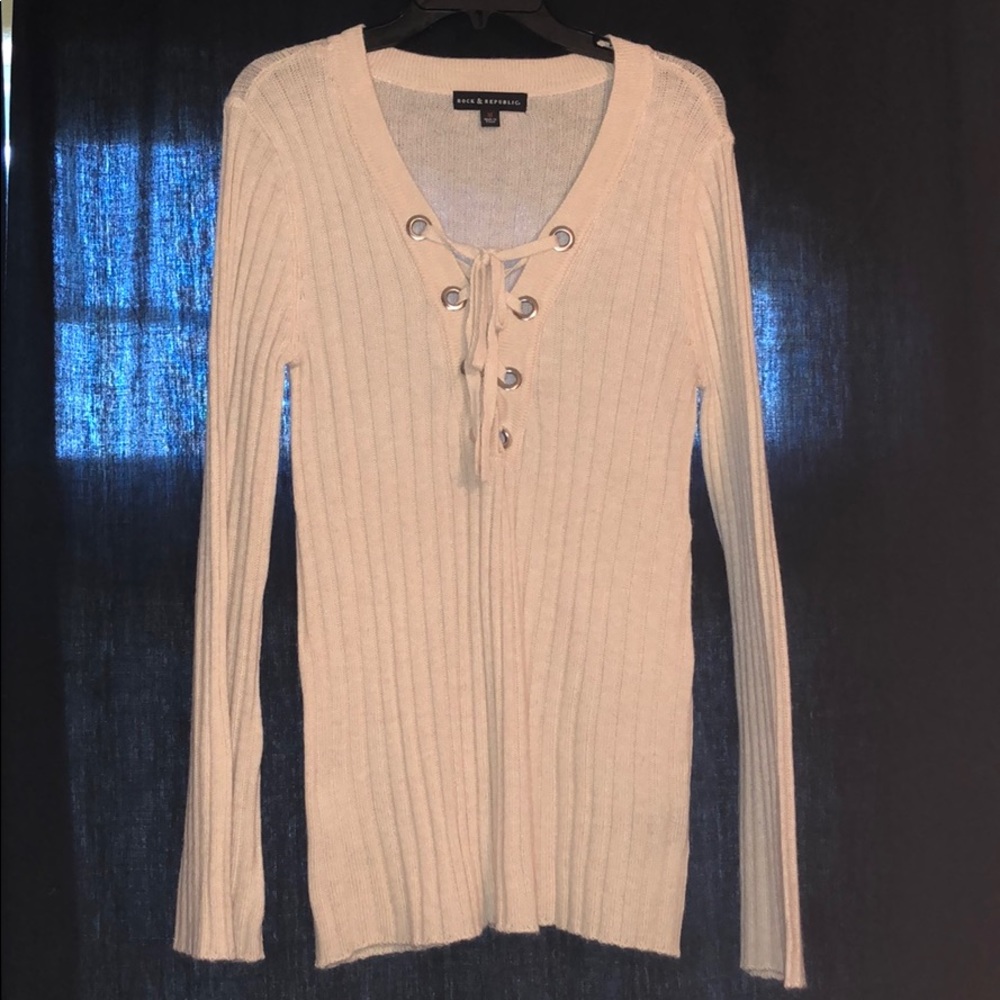 Lace Up Sweater